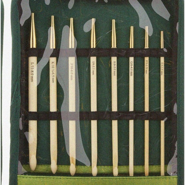 FiberFuse EcoStitch Green Bamboo Tunisian Crochet Hook Set - KP900586: