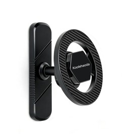 Koolehaoda Smartphone Holder, Magnetic Type, Strong Double-Sided Magnets, Compatible with MagSafe, 360° Adjustable, One Hand Operation, Easy to Install on Metal Surfaces such as Refrigerators, Golf