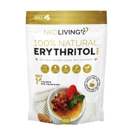Erythritol GOLD 1kg (2 x 500g) by NKD Living - Natural Brown Sugar Alternative with Stevia