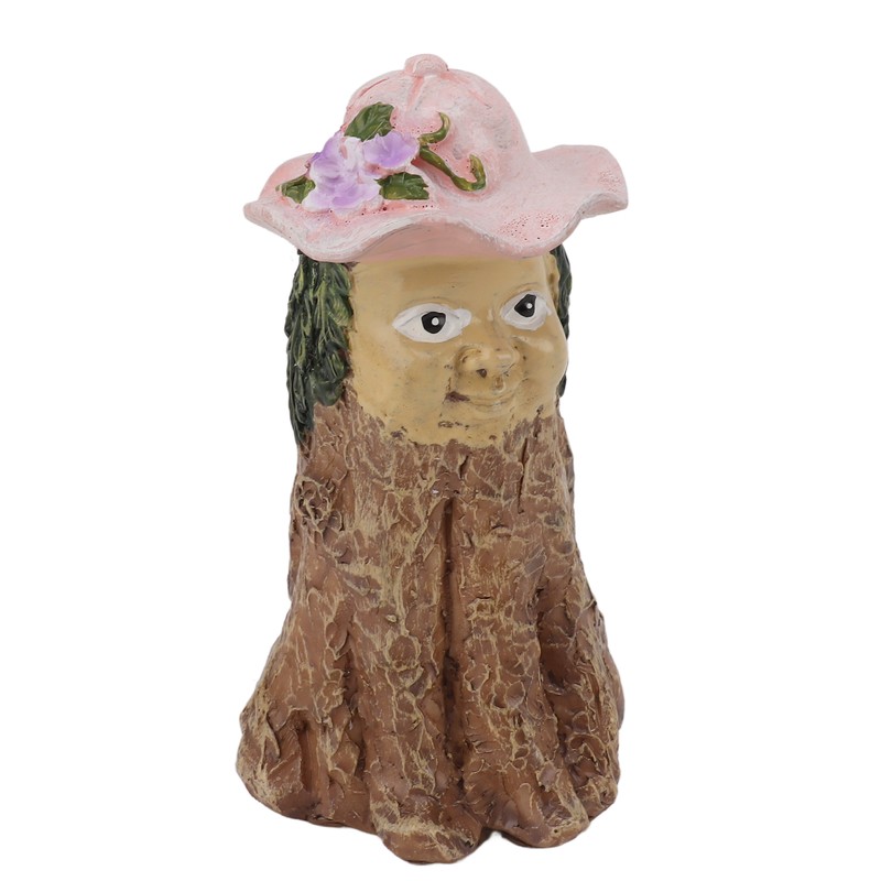 Garden Style Tabletop Ornament Tree Stump Man Exquisite Resin Figurines
