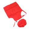 3 Set Kids Apron and Chef Hat Red Black White