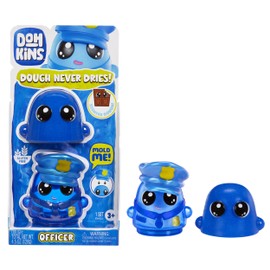 DohKins Police Officer Single Pack Character - Includes 1 DohKins Figure, 6 Figures to Collect, Clay Never Dries Out, Gluten Free, Suitable for Collectors & Children Aged 2-5 Years