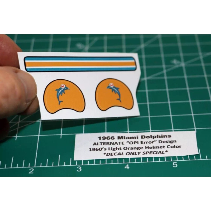 1966 OPI Error Miami Dolphins "A" Football Gumball Helmets *DIECUT