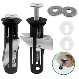 Toilet Seat Attachment Toilet Seat Screw Set - Toilet Seat Fixed Screw Compatible with 14-20 mm Holes, Toilet Seat Dowel Set for Most Toilet Lids (Pack of 2)