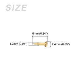 METALLIXITY Piccoli Chiodi (1.2x6mm) 200pz, Carbonio Acciaio Piccoli Materiale Chiodi - per Famiglia Lavorazione Legno, Ottone Tono