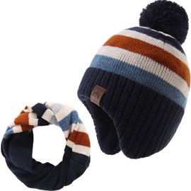 Monimo Winter Hat Boys Knitted Thickened Earmuffs, Hat for Children -