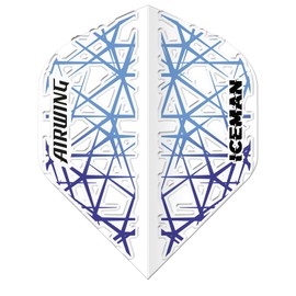 RED DRAGON Airwing Unique Moulded Gerwyn Price Iceman White Standard Dart Flight 1 Set Per Pack (Total 3 Dart Flights)