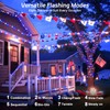 cshare Red White and Blue Solar Fairy Lights, Memorial Day