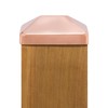4x6 Copper Pyramid Post Caps (3-Pack) - Extended Lip -