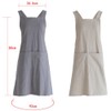 Glorlliant Japanese Style Kitchen Apron Cross Back Apron with Pockets