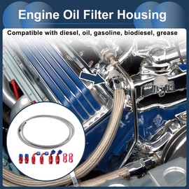 INFINAUTO AN6 Fuel Line Kit 12ft Vacuum Hose Automotive Fuel Hose with Adapters 1 Set