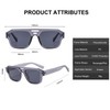 Long Keeper Retro Pilot Double Bridge Rectangle Pilot Sunglasses for
