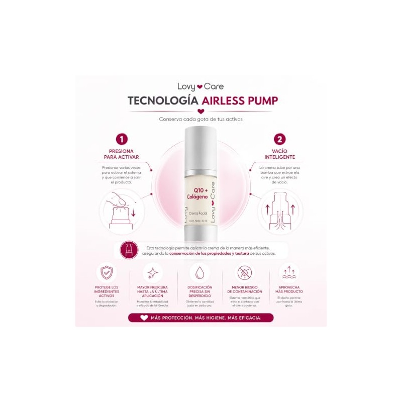 Lovy Care Crema Facial Q10Colgeno Efecto Lifting 30 ml pH
