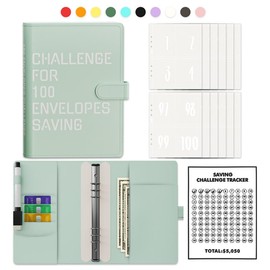 100 Envelopes Money Saving Challenge Binder Budget Planner, Budget Book With Cash Savings Challenge, 52 Week Money Binder, 4 Envelopes Per Page, A Total Of 25 Pages:_red