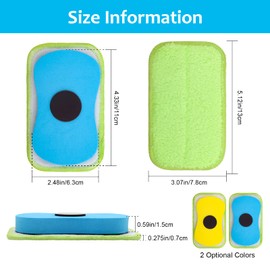 3 Pack Chalk Eraser for Chalkboard, Pletpet Microfiber Dustless Magnetic Chalkboard Eraser Detachable Dry Erase Whiteboard for Classroom Home and Office（Blue, Yellow）