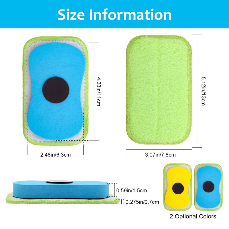 3 Pack Chalk Eraser for Chalkboard, Pletpet Microfiber Dustless Magnetic