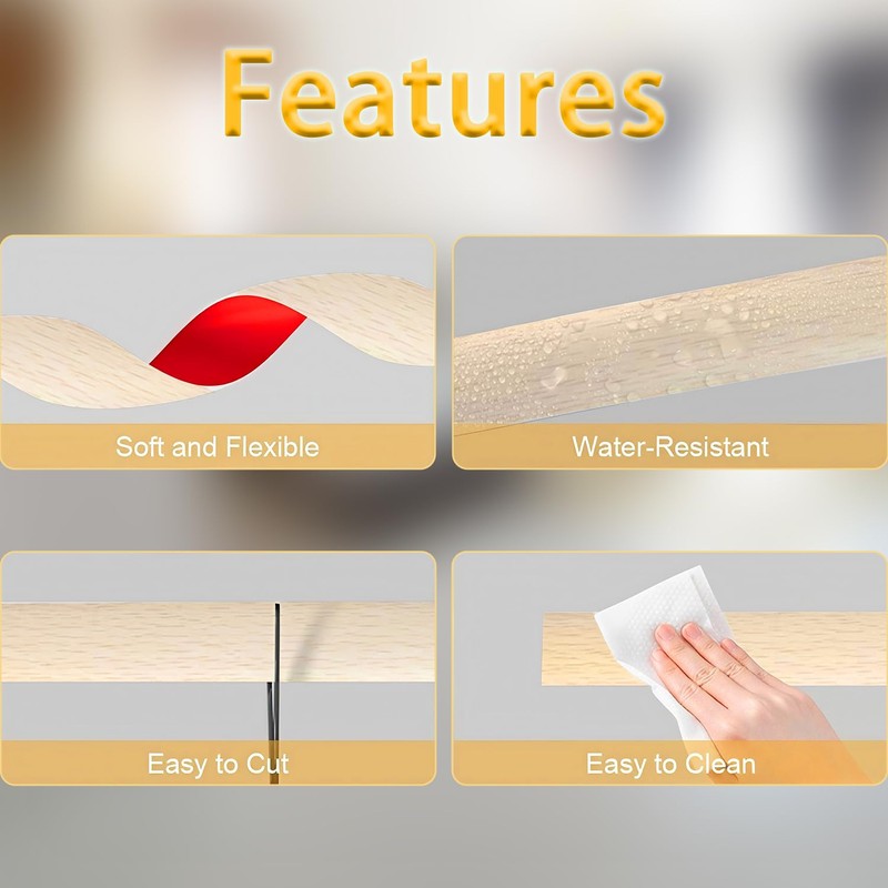 24FT Self Adhesive Vinyl Floor Transition Strip,Cover Strips Laminate Floor
