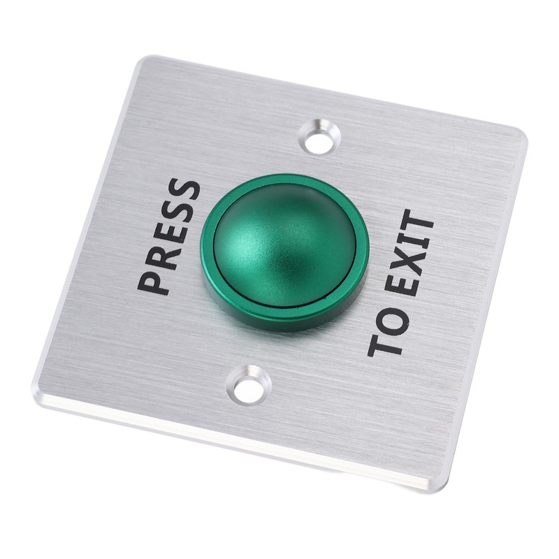 Door Release Button Stainless Steel 12‑24V Push to Exit NO