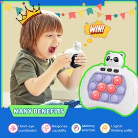 Quick Push Game Fidget Toys Pro for Kids & Adults, Pop Handheld Game, Quick Puzzle Game Machine, Push Bubble Stress Toy, Gift for Boys, Girls, Teenagers