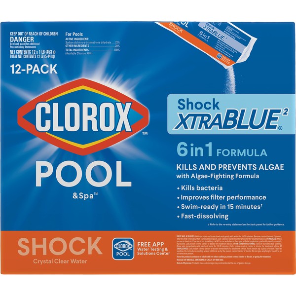 Clorox Pool&Spa Shock XtraBlue2 (12 1-lb Bags)