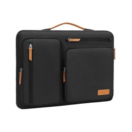 MOSISO 360 Protective Laptop Case 13.3 inch, 13-13.3 inch Laptop Sleeve Compatible with MacBook Air/Pro 13 / Pro 14,HP Dell Acer ASUS,Side Open Carrying Case with 4 Zipper Pockets&Handle, Black