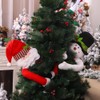 Plush Santa Claus Snowman Topper Hugging Tree Topper for Christmas