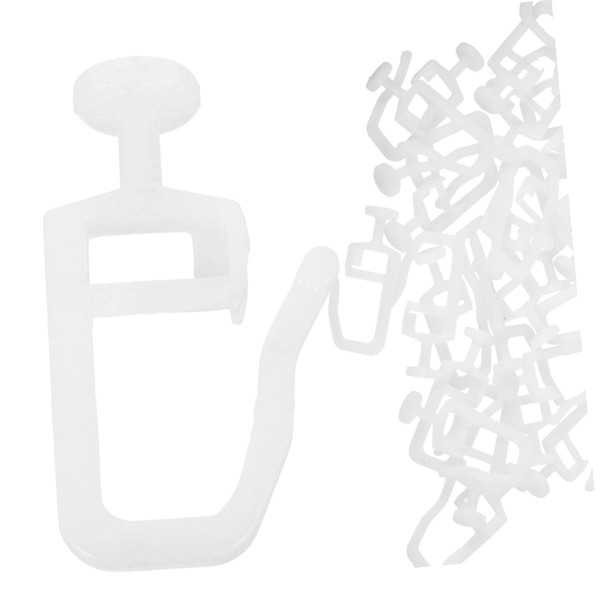 Operitacx 50pcs Curtain Track Roller with Hook Durable Sliding Wheel