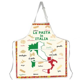 Italian Pasta Kitchen Apron Pasta Lover Gift Italy Cooking Apron Italian Chef Apron With Pocket Pasta Themed Gift (10.La PASTA in ITALIA Apron)