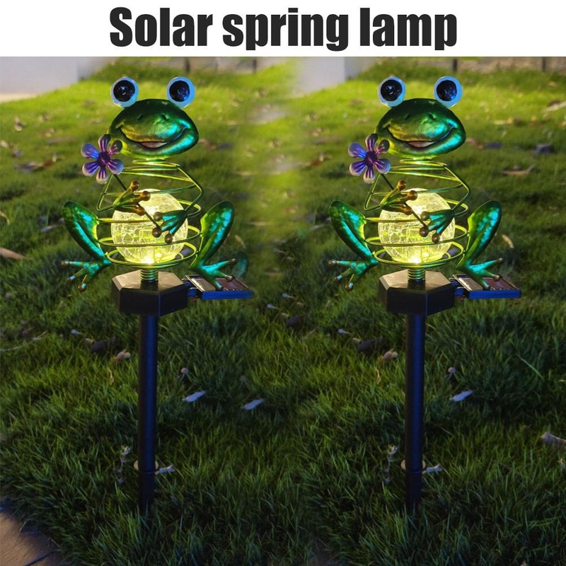 Solar Outdoor Lawn Lamp Frog Spring Garden Decoration Light Waterproof