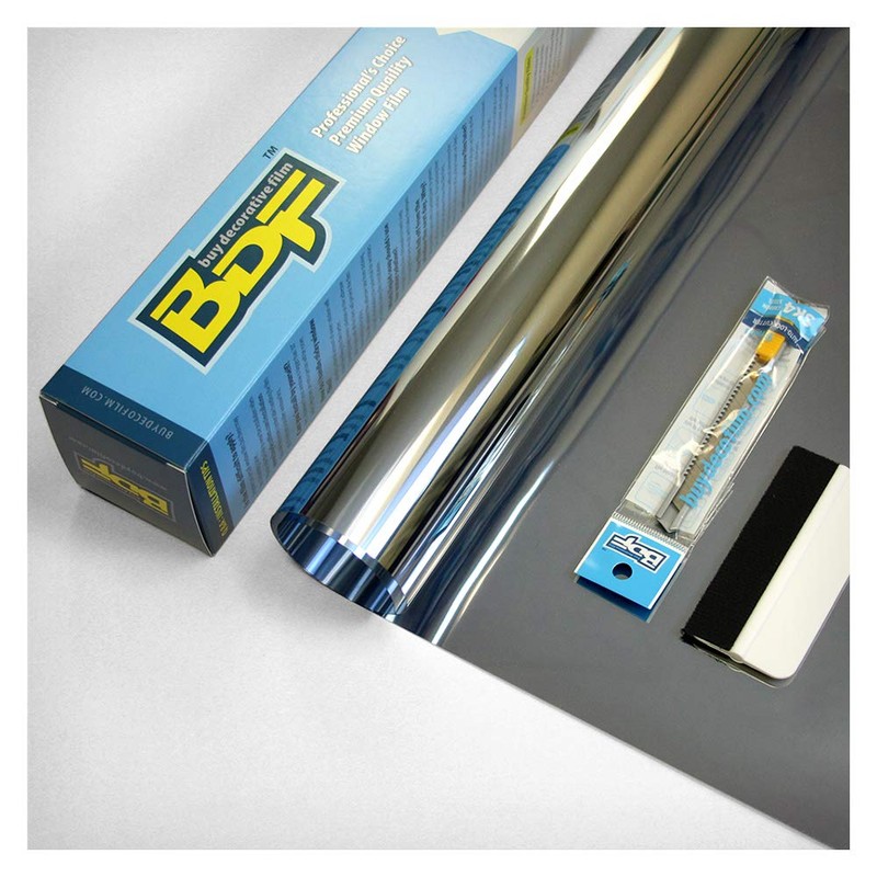 BDF S05 Window Film Daytime Privacy and Heat Control Silver