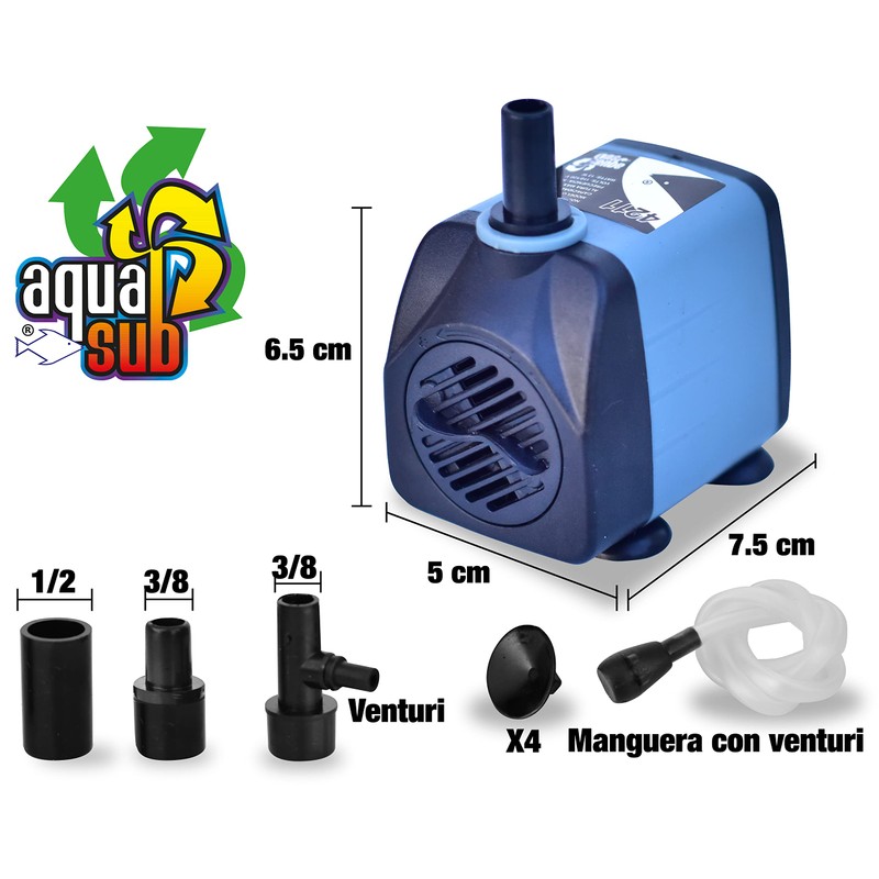 AQUASUB 4211 Bomba Agua 800 L/H 1.6M 13W