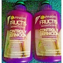 GARNIER 2 PACK GARNIER LEAVE IN CONDITIONER/ RIZOS PODEROSOS /PROTEINA Y ACEITE DE COCO