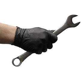 SuperJob JobSite Professionals Black Industrial Grade Powder Free Nitrile Gloves, 1000/case - 5mil - Size XL