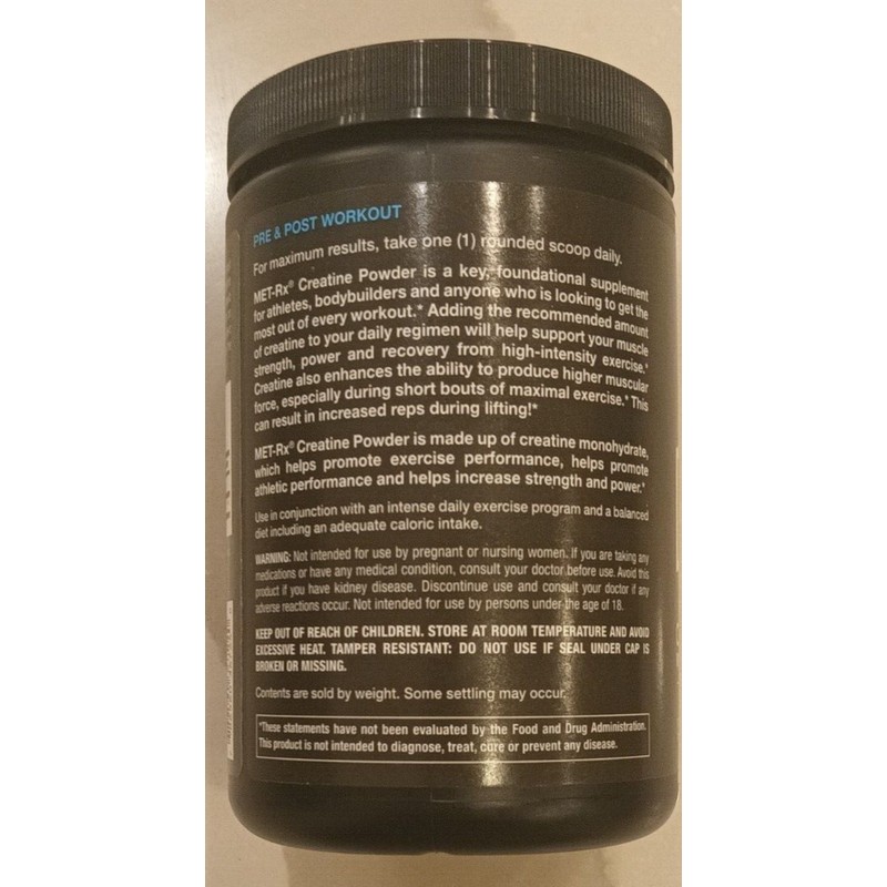 Met-Rx Creatine Monohydrate Powder, Unflavored - 400 Gram 14.1 Ounces