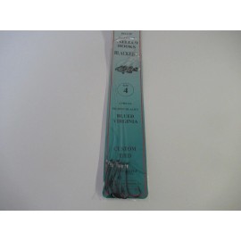 Dolphin 144 SNELLED FISH HOOKS TOG RIGS BLACKFISH BLUED VIRGINIA MONO LEADER 12" PICK SZ - 4