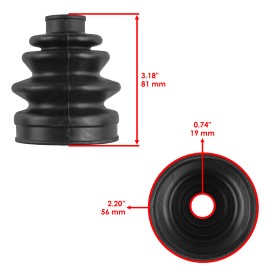 Caltric Front CV Boot Kit For Honda Rancher 420 TRX420FA FE Forman 500 TRX500FA 14-15