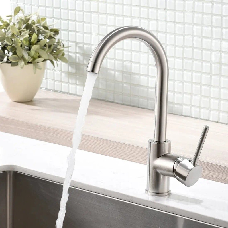 FLG Single Hole Hot Cold Water Mixer Sink Kitchen Faucets
