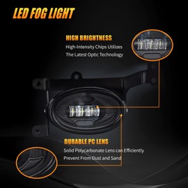 OKSIWA LED Fog Lights for 2006 2007 2008 Honda Civic Coupe 2DR,Front Bumper Driving Light kit,Fog Lamp Assembly Replacement with Switch,Wiring Harness,Plug and Play