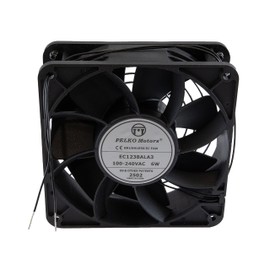 NavePoint AC/EC Fan Unit 100–240V with Wire Leads, Single Top-Mount Cooling Fan, Quiet 42.3 dB-A, Energy-Efficient Motor for Server Racks & IT Equipment