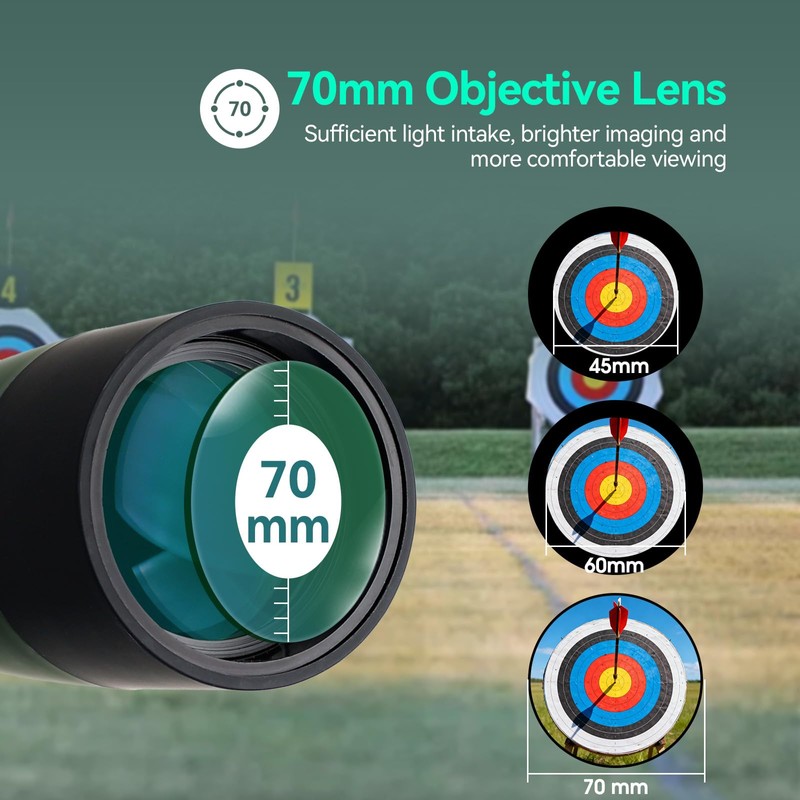 SVBONY SV28 Spotting Scopes with Tripod, Angled 25-75x70mm Spotter Scope