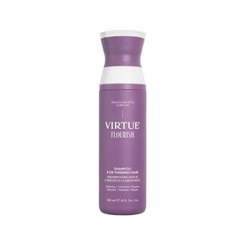 VIRTUE Flourish Champú sin sulfato para cabello fino, Producto para el crecimiento y volumen del cabello, Desintoxica y repara, Seguro para el color