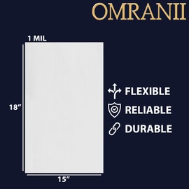 Multiple Sizes Clear Flat Poly Bags, 1Mil 15" X 18" & 100 Bags | Low-Density Polyethylene (LDPE), Flat Open Top Plastic Packaging Packing | Flexible and Durable Plastic Bags