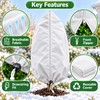Winter Plant Protection Cover Bag with Zipper & Drawstring –