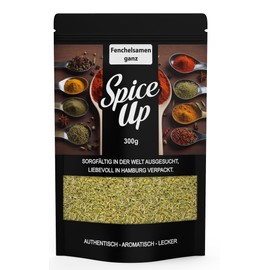 Spice Up Fennel Seeds 300 g - Fennel Seeds 300 g - Aromatic Sweet & Versatile - For Tea, Bread, Curries & Ayurveda - 100% Natural, Vegan & No Additives - Aromatic Fresh Packed