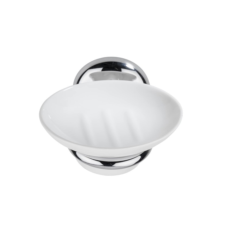 Croydex Flexi-Fix Grosvenor Chrome Easy to Fit Soap Dish ,