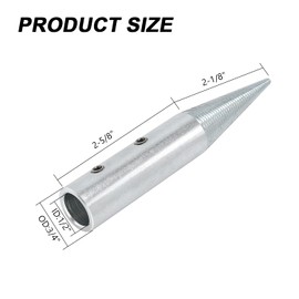 BLSGBUIDING 1/2" Spindle Tapered Threaded Adapter Left & Right Pair Suitable for 3/16"-10/16" Arbor Hole Cloth Polishing Wheel 2 PCS
