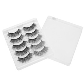Tissting 5 Pares de Pestañas Postizas Naturales, Pestañas Postizas, Maquillaje de Escenario, Pestañas Postizas Rizadas Gruesas y Densas, Juego de Pestañas Postizas Reutilizables (Model 1)