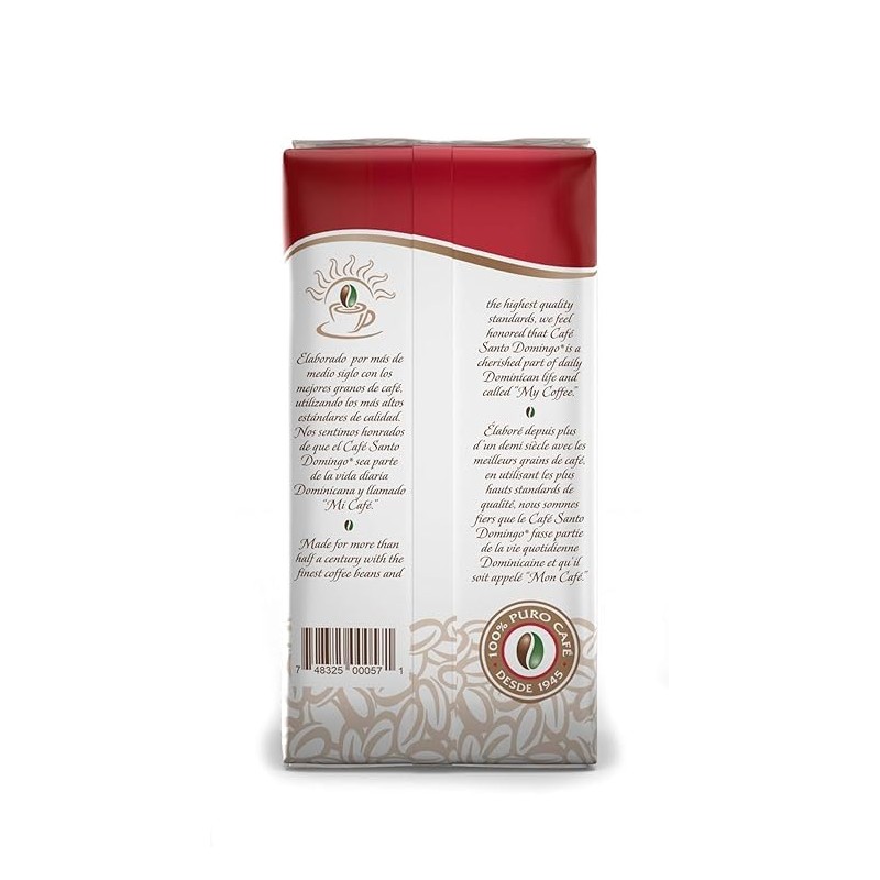 Café Santo Domingo, 16 oz Bag, Ground Coffee, Medium Roast
