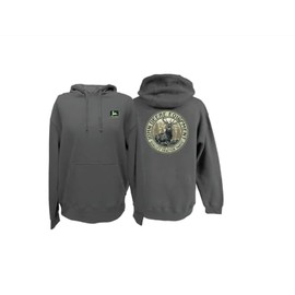 John Deere Mens CH Buck Pullover Hood (US, Alpha, XX-Large, Regular, Regular, Charcoal)