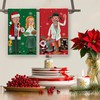 Flaircave Funny Christmas Kitchen Towels Decorative Set Happy Xmas Dish